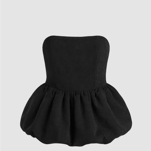 Black puff top & skirt NWT